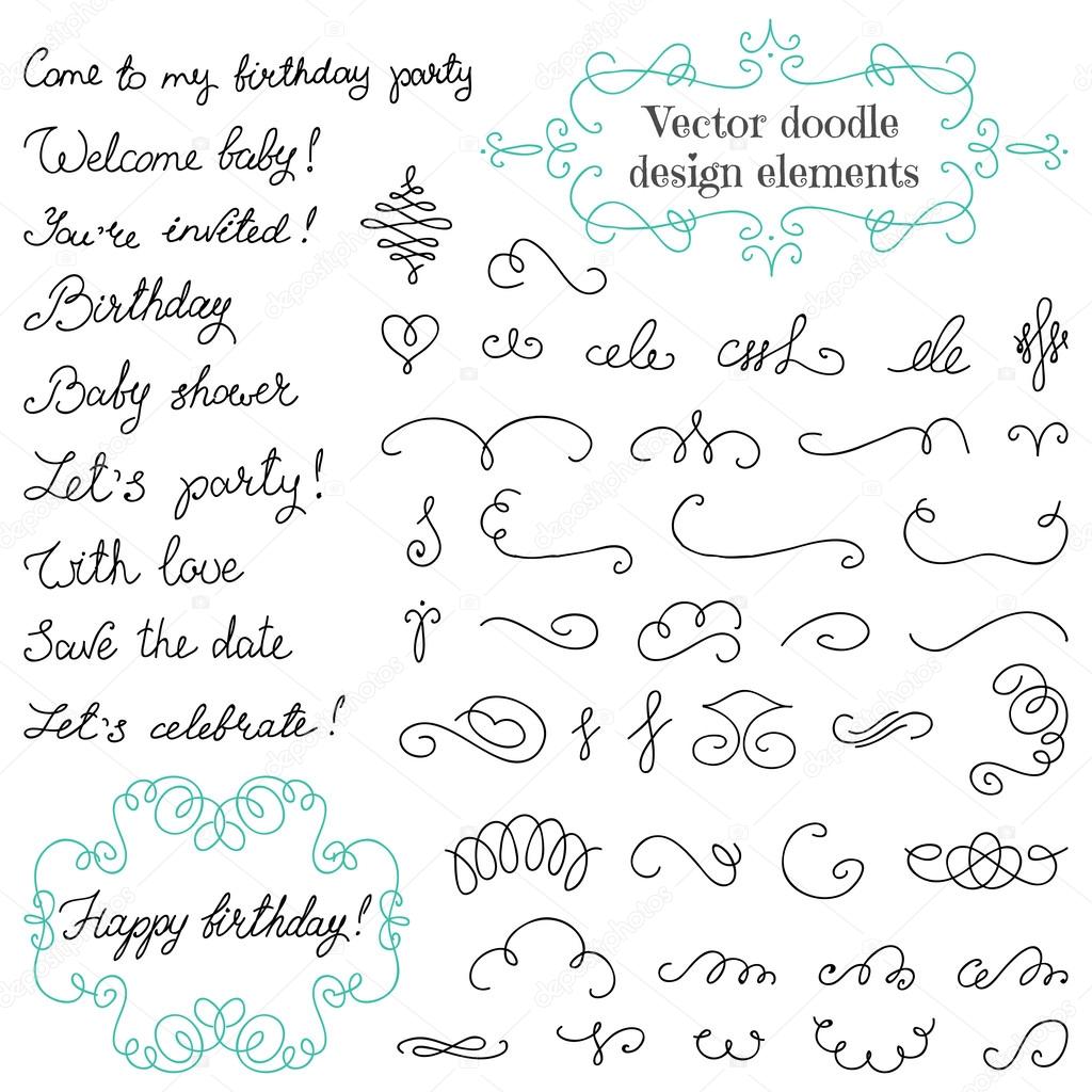 Doodle vintage set