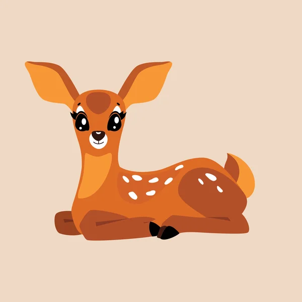 Çizgi film bebek geyik — Stok Vektör