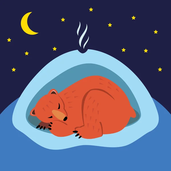 Κοιμάται αρκούδα — Διανυσματικό Αρχείο