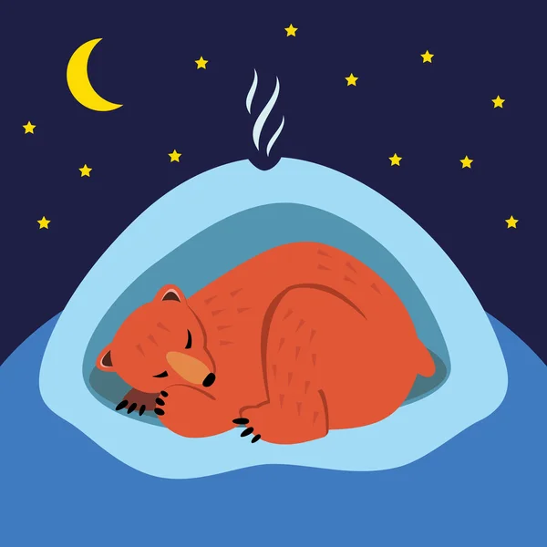 Sleeping medve — Stock Vector