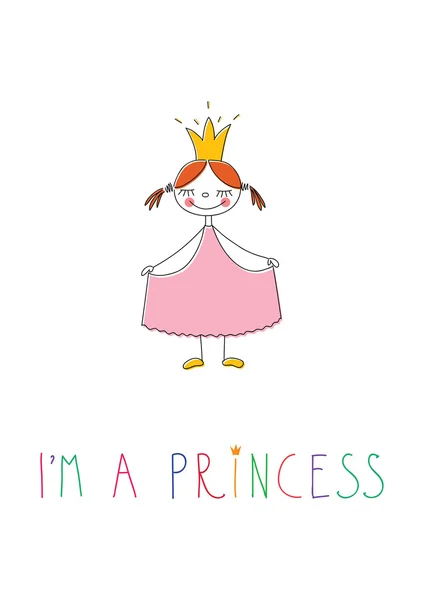 Doodle princess — Stock Vector