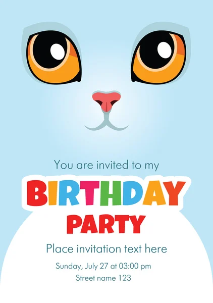 Tarjeta de invitación de cumpleaños — Vector de stock