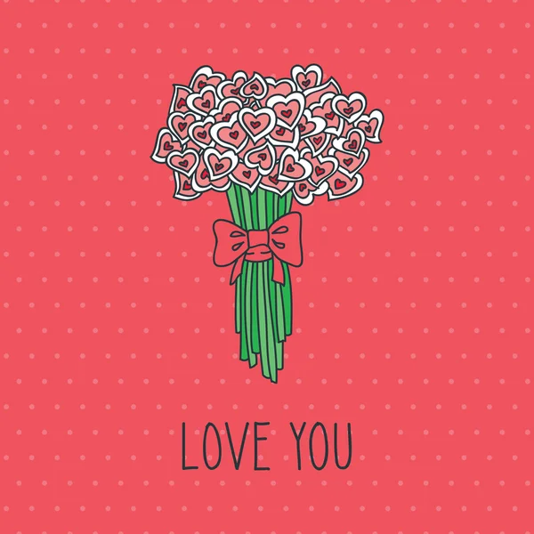 "Love you "card — стоковый вектор