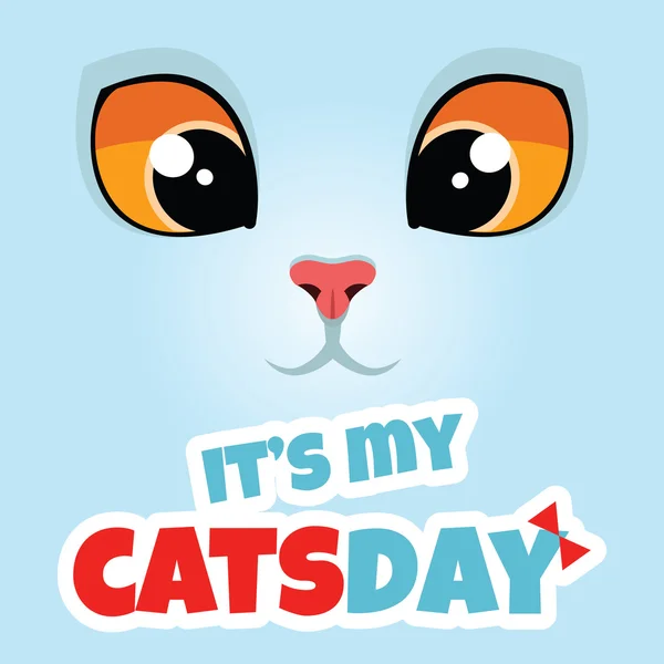 그것은 내 catsday. 로열티 프리 스톡 벡터