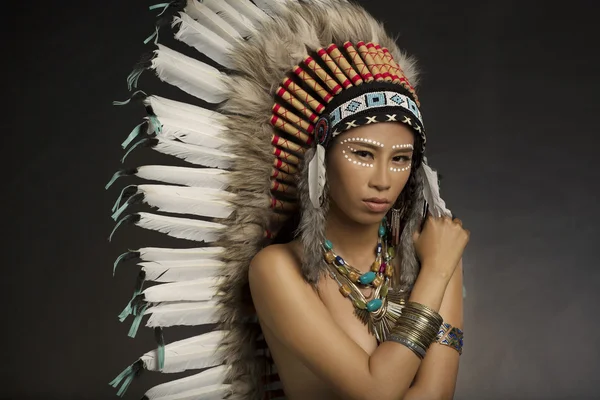 Native American Indian Girl — Stock Photo, Image