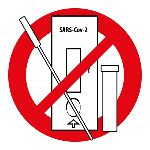 Antigen Test Verbotssymbol — Stockvektor