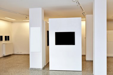 Sanat Sergisi Galeri boş çerçeveler ile