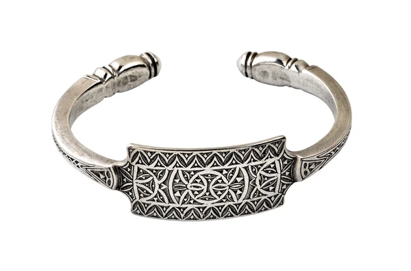 Handmade bracelet in silver — Stock Photo, Image