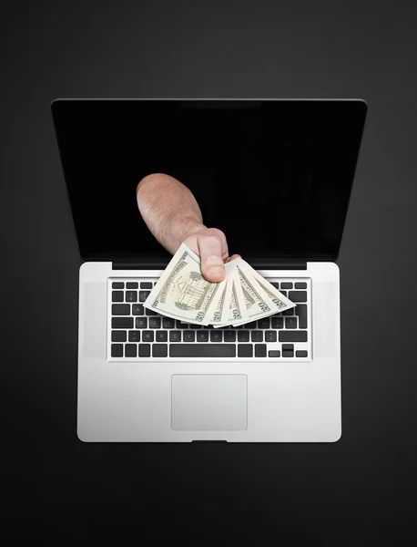 Online transakce, Online bankovnictví téma. — Stock fotografie