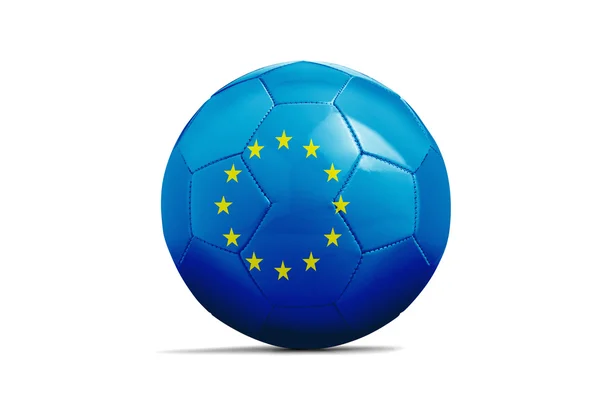 Pelotas de fútbol con banderas de equipo, Fútbol Euro 2016. Bandera del euro — Foto de Stock