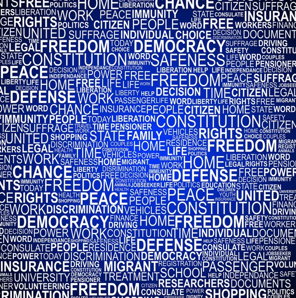 Concepto de fondo wordcloud ilustración de los derechos humanos — Foto de Stock