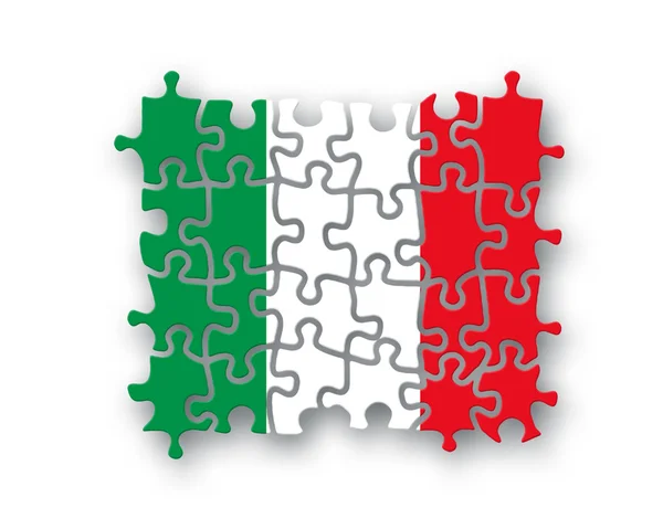 İtalya bayrağı Yapboz — Stok fotoğraf