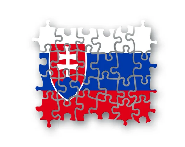 Slovakien flagga sticksåg — Stockfoto
