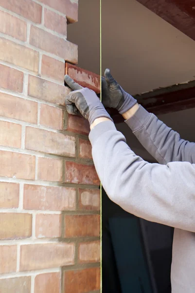 Construction Industry, Bricklayer — Stock Photo, Image