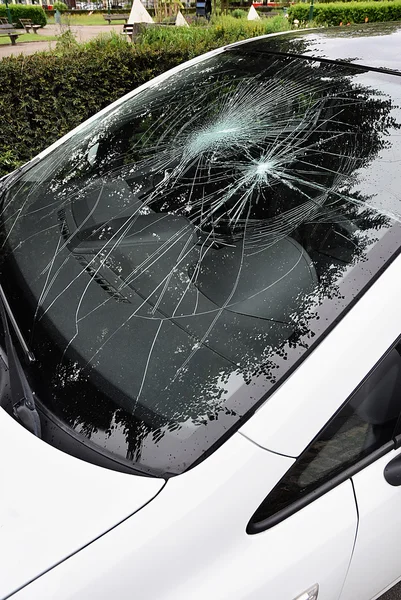 Broken Car Windshield — Stock Photo, Image