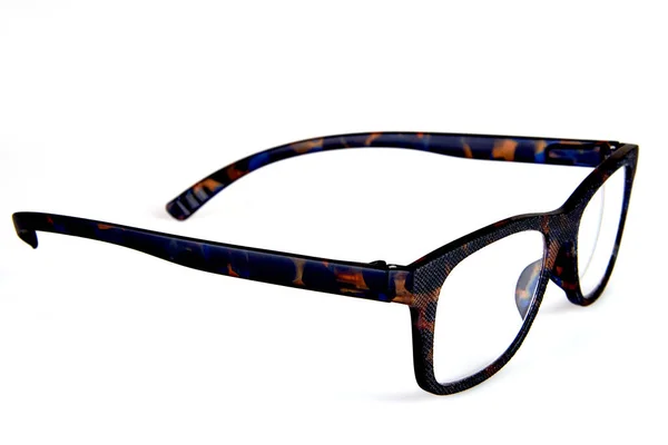 Óculos Negócios Clássicos Isolados Branco — Fotografia de Stock