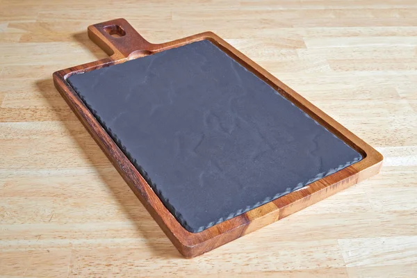 Hout Schalie Plank Houten Tafel Uitzicht Van Bovenaf — Stockfoto