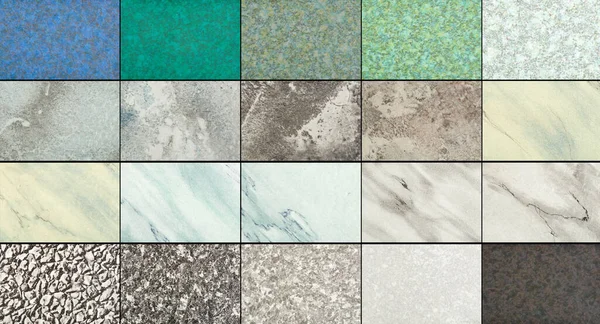Sammlung Von Zwanzig Strukturierten Marmor Hintergrund — Stockfoto