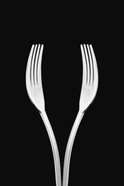 şarap veya iki çatal ile yapılmış eller sanatsal Kupası.