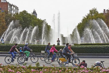 Araba Tervueren Ave Brussels City's - 2 bir parçası olarak ücretsiz sokaklarda