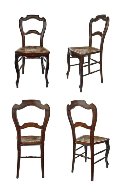 Antique wooden chair - four views — Stock Photo, Image