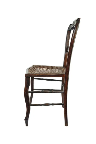 Zabytkowe drewniane krzesło - widok z boku — Zdjęcie stockowe