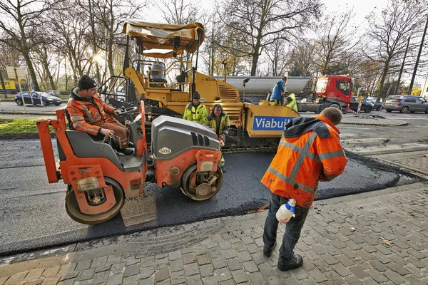 Výstavba silnic a obnovení — Stock fotografie