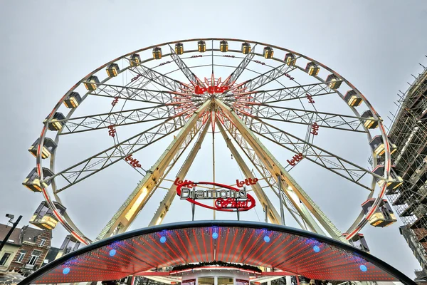 Kerstmarkt in Brussel, Winterpret. — Stockfoto