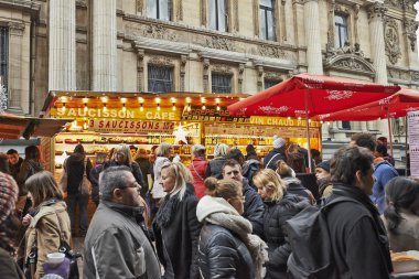 Noel pazarı Brüksel, kış harikalar.