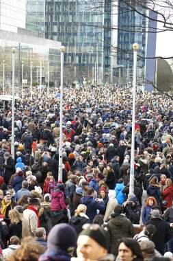 Pazar, 11 Ocak 2015 Brussels adlı yürüyüş vatandaş