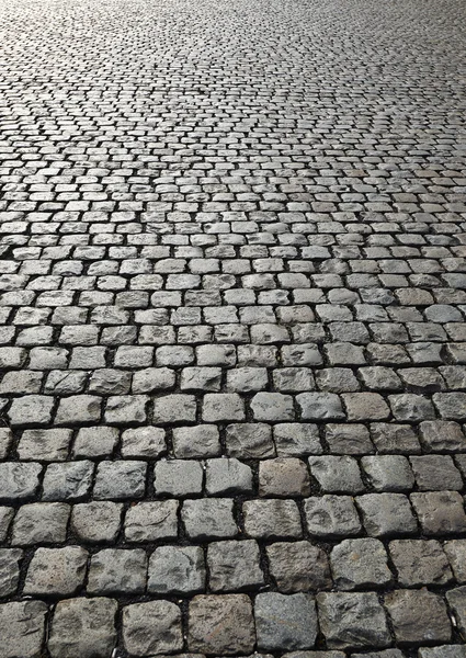 Cobbled road on industrial site — Stock Photo, Image