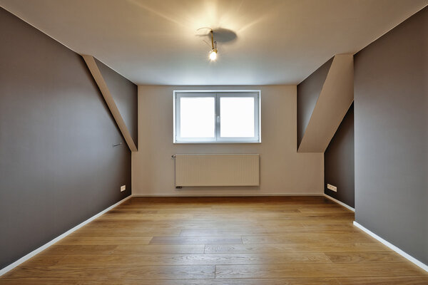 Home interior with beautiful warm wood floors
