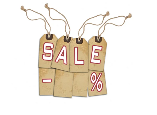 Sale concept, formed of textured tags — Stock Photo, Image