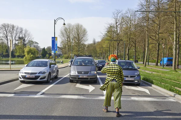 Clown juggler performer — Stock Photo, Image