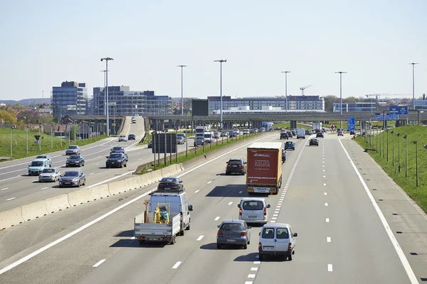 Traffic on the Brussels Ring — Stock Photo, Image