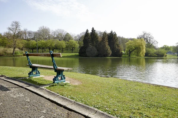 美しい公園のベンチ — ストック写真