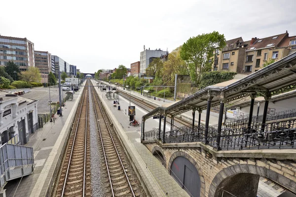 La gare d'Etterbeek dans la Région de Bruxelles-Capitale — Photo