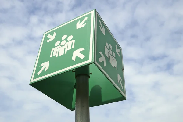 Meeting or assembly point sign Stock Picture