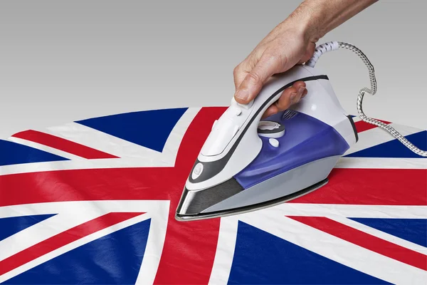 Glätten Sie die Falten der Flagge-Great Britain — Stockfoto