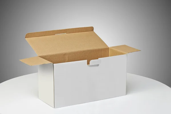 Skutečné lepenkové krabice — Stock fotografie