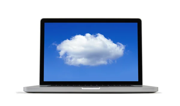Computação em nuvem - caminho de recorte — Fotografia de Stock
