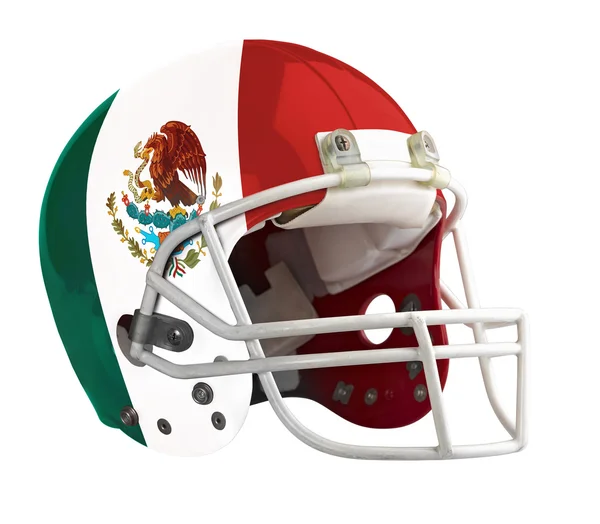 Flagged México capacete de futebol americano — Fotografia de Stock