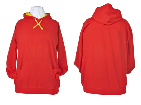 Dvě boční vrásčitá prázdné červené košile — Stock fotografie