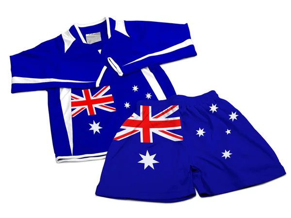 Bandera de Australia en ropa de deporte de fútbol de nylon — Foto de Stock