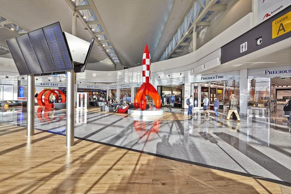 Brand-new shopping environment at Brussels airport 스톡 이미지