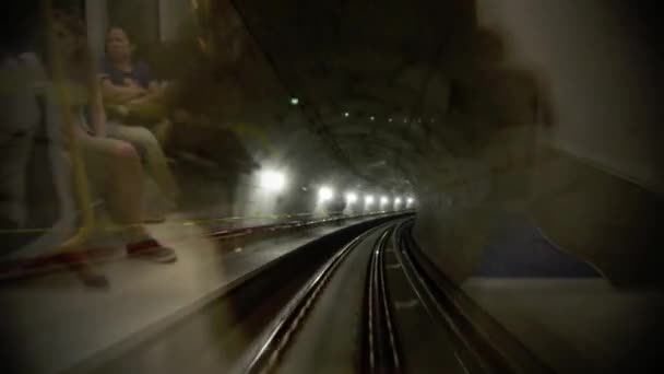 Ondergrondse spoorweg — Stockvideo
