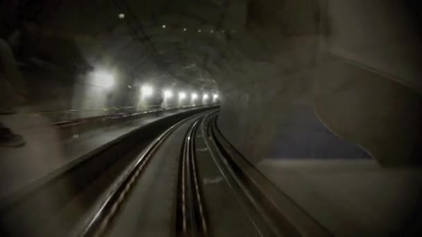 Driverless underground railway — Stock Video