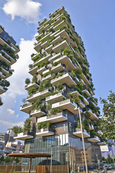 stock image Vertical Forest apartment building in the Porta Nuova area of Mi