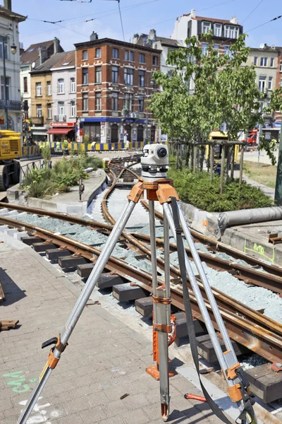 Land Surveying on construction site — Stock Photo, Image