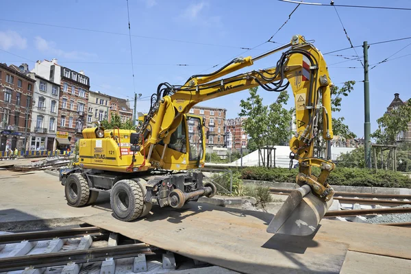 İnşaat alanında buldozer — Stok fotoğraf